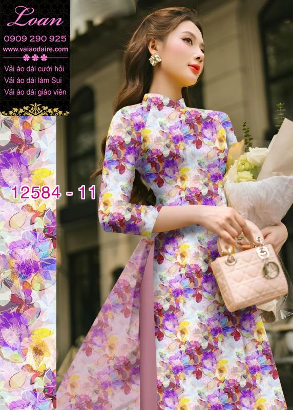 Vải áo dài hoa nhỏ