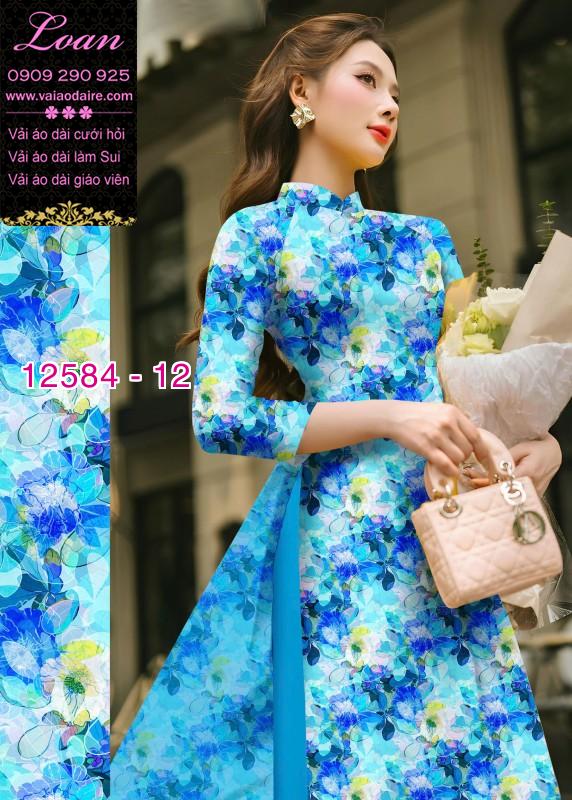 Vải áo dài hoa nhỏ