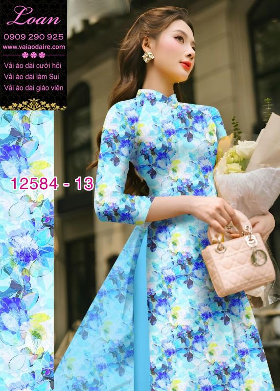 Vải áo dài hoa nhỏ
