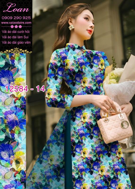 Vải áo dài hoa nhỏ
