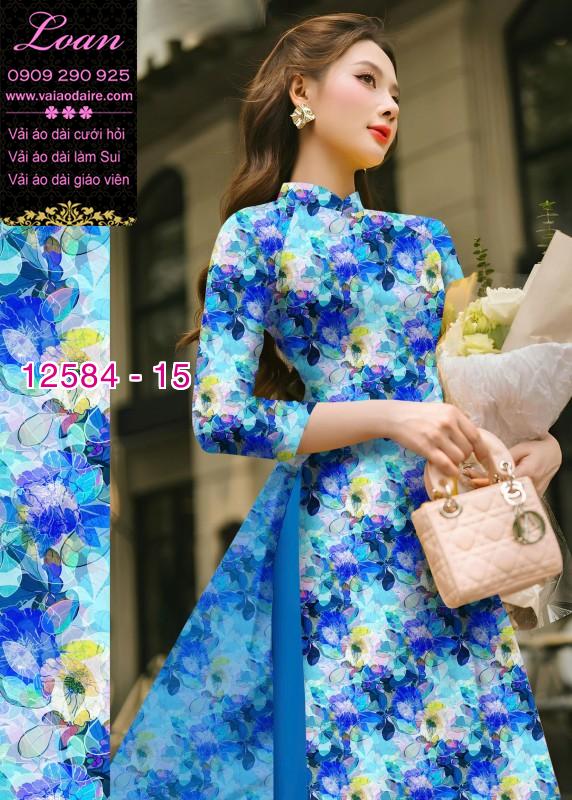 Vải áo dài hoa nhỏ