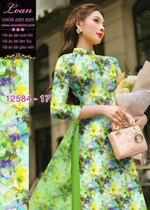 Vải áo dài hoa nhỏ