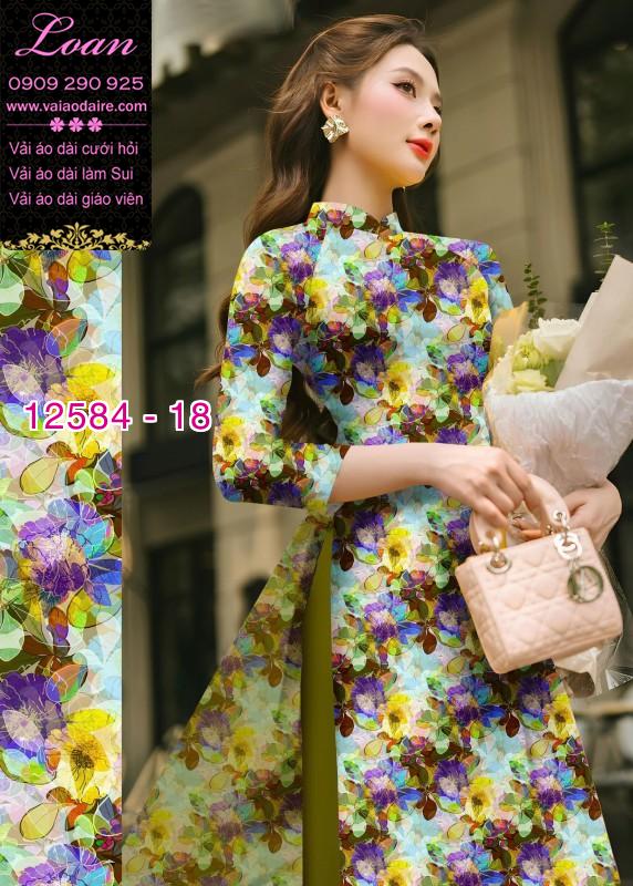 Vải áo dài hoa nhỏ
