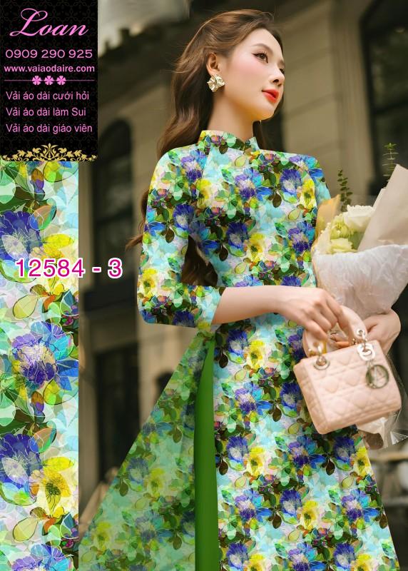 Vải áo dài hoa nhỏ
