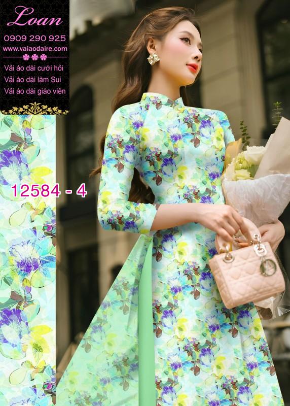 Vải áo dài hoa nhỏ