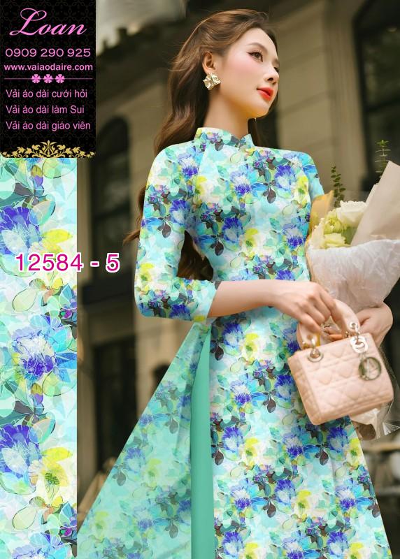 Vải áo dài hoa nhỏ