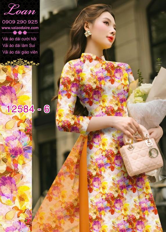Vải áo dài hoa nhỏ