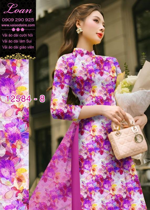Vải áo dài hoa nhỏ