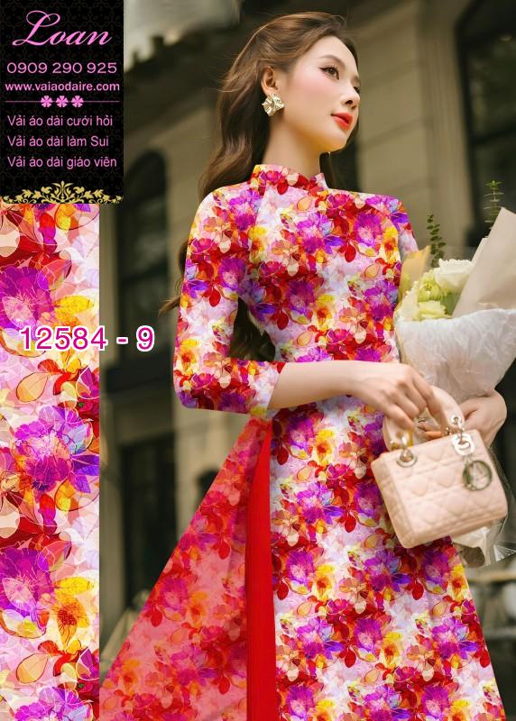 Vải áo dài hoa nhỏ