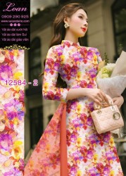 Vải áo dài hoa nhỏ