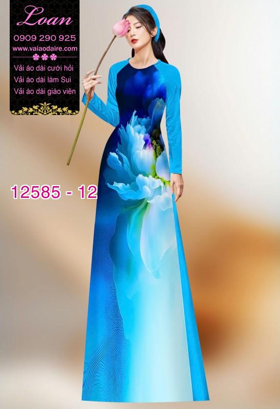 Vải áo dài hoa in 3D