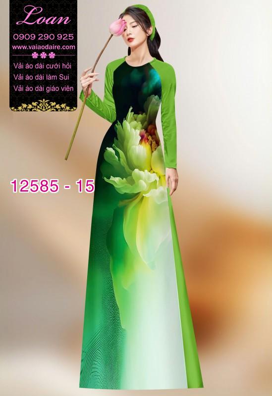 Vải áo dài hoa in 3D