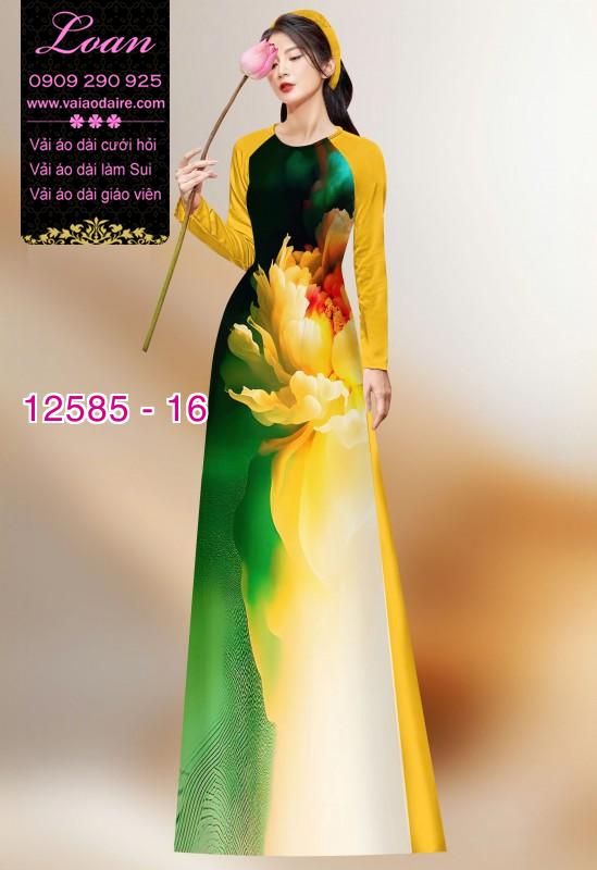 Vải áo dài hoa in 3D