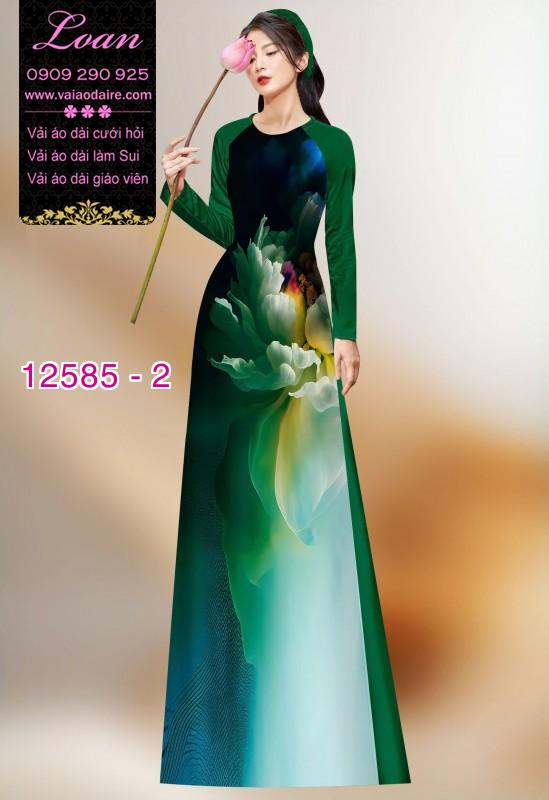 Vải áo dài hoa in 3D