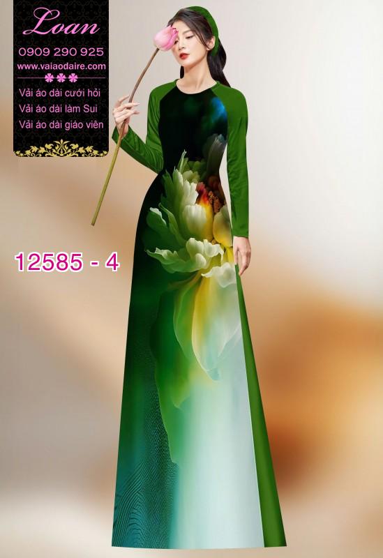 Vải áo dài hoa in 3D