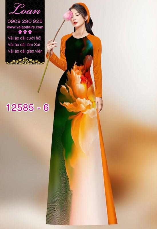Vải áo dài hoa in 3D