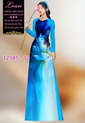 Vải áo dài hoa in 3D