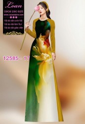 Vải áo dài hoa in 3D
