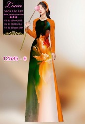 Vải áo dài hoa in 3D