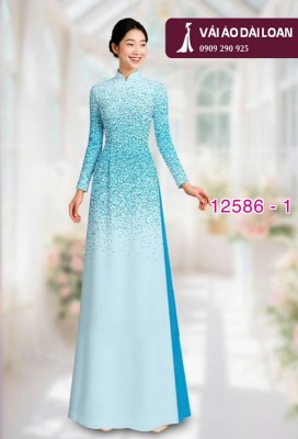 Vải áo dài loang màu-DT 12586