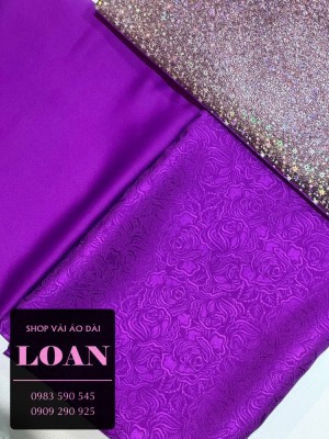 Vải áo dài quà tặng vải gấm Thái Tuấn-DT 12609