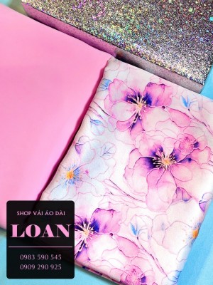 Vải áo dài quà tặng vải lụa Thái Tuấn-DT 12620