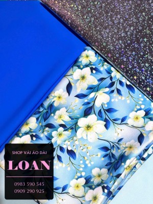 Vải áo dài quà tặng vải lụa Thái Tuấn-DT 12622