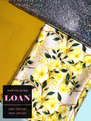 Vải áo dài quà tặng vải lụa Thái Tuấn-DT 12623