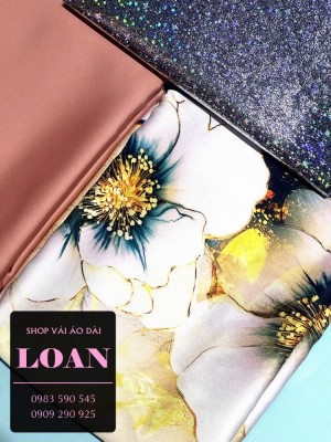 Vải áo dài quà tặng vải lụa Thái Tuấn-DT 12627
