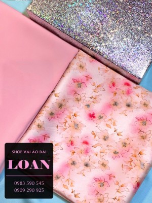 Vải áo dài quà tặng lụa satin-DT 12633