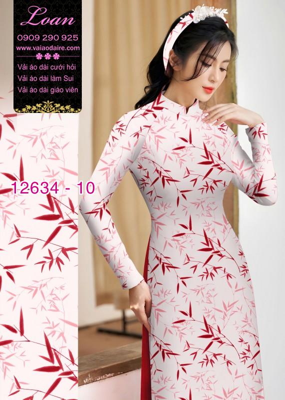 Vải áo dài hình cành trúc Vải áo dài hình cành trúc
