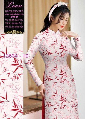 Vải áo dài hình cành trúc-12634