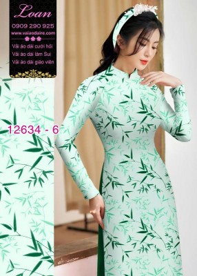 Vải áo dài hình cành trúc-12634