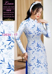 Vải áo dài hình cành trúc