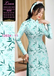 Vải áo dài hình cành trúc