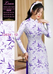 Vải áo dài hình cành trúc
