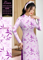 Vải áo dài hình cành trúc