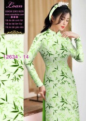 Vải áo dài hình cành trúc