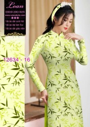 Vải áo dài hình cành trúc