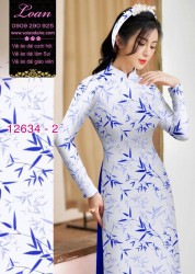 Vải áo dài hình cành trúc