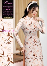 Vải áo dài hình cành trúc