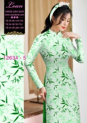 Vải áo dài hình cành trúc