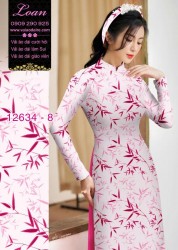 Vải áo dài hình cành trúc