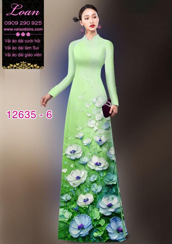 Vải áo dài hoa in 3D Vải áo dài hoa in 3D