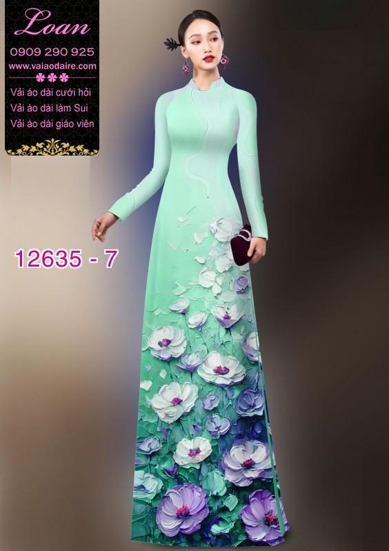 Vải áo dài hoa in 3D Vải áo dài hoa in 3D