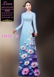 Vải áo dài hoa in 3D