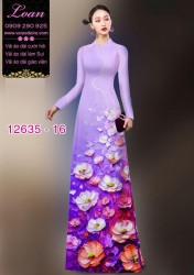 Vải áo dài hoa in 3D