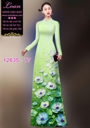 Vải áo dài hoa in 3D