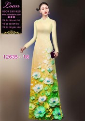 Vải áo dài hoa in 3D