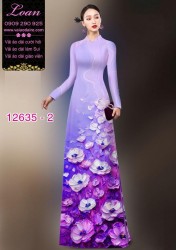 Vải áo dài hoa in 3D